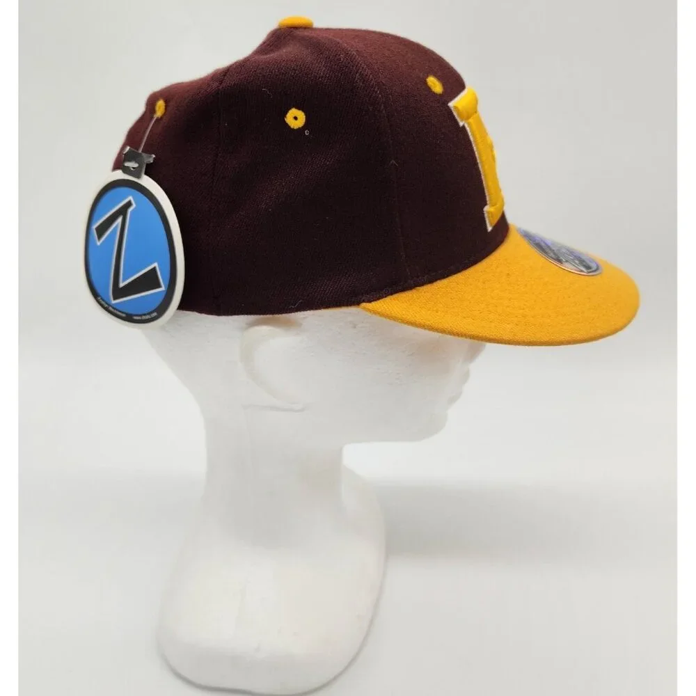 NCAA Zephyr Hat Cap Colorado State Rams Hat Maroon‎ Yellow Youth Stretch NEW